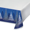 Silver & Blue Snowfall Table Cover | Christmas