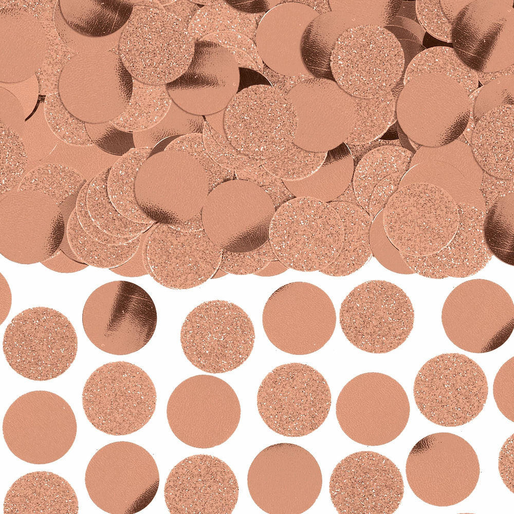 Rose Gold Glitter Foil Circle Confetti