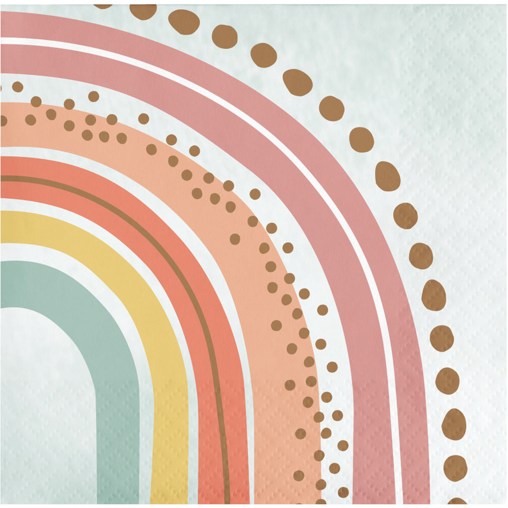 Boho Rainbow Beverage Napkins 16ct | Kid's Birthday
