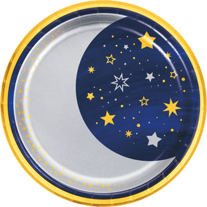 Starry Night Moon Foil 9in Plates 8ct | General Entertainment