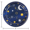 Starry Night 7in Foil Cake Plates 8ct | General Entertainment