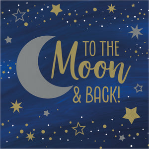 Starry Night Moon & Back Luncheon Napkins 16ct | General Entertainment