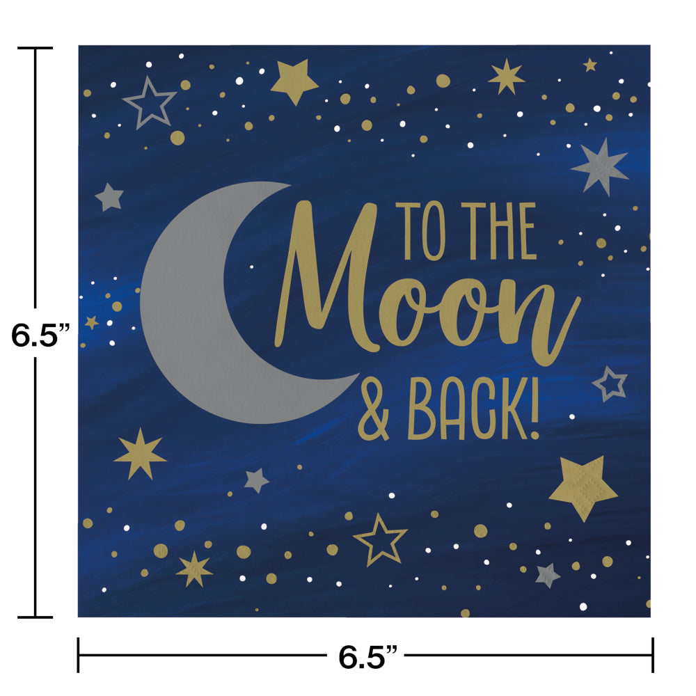 Starry Night Moon & Back Luncheon Napkins 16ct | General Entertainment