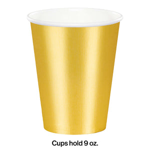 Gold Foil 9oz. Cups 8ct | General Entertainment