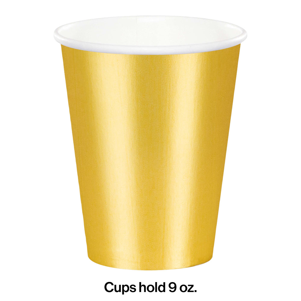 Gold Foil 9oz. Cups 8ct | General Entertainment