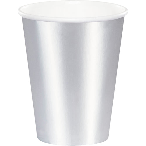 Silver Foil 9oz. Cups 8ct | General Entertainment