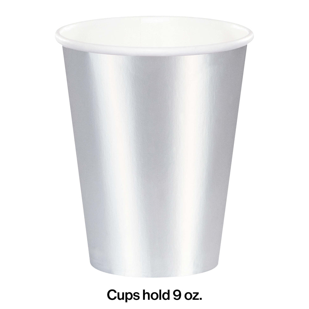 Silver Foil 9oz. Cups 8ct | General Entertainment