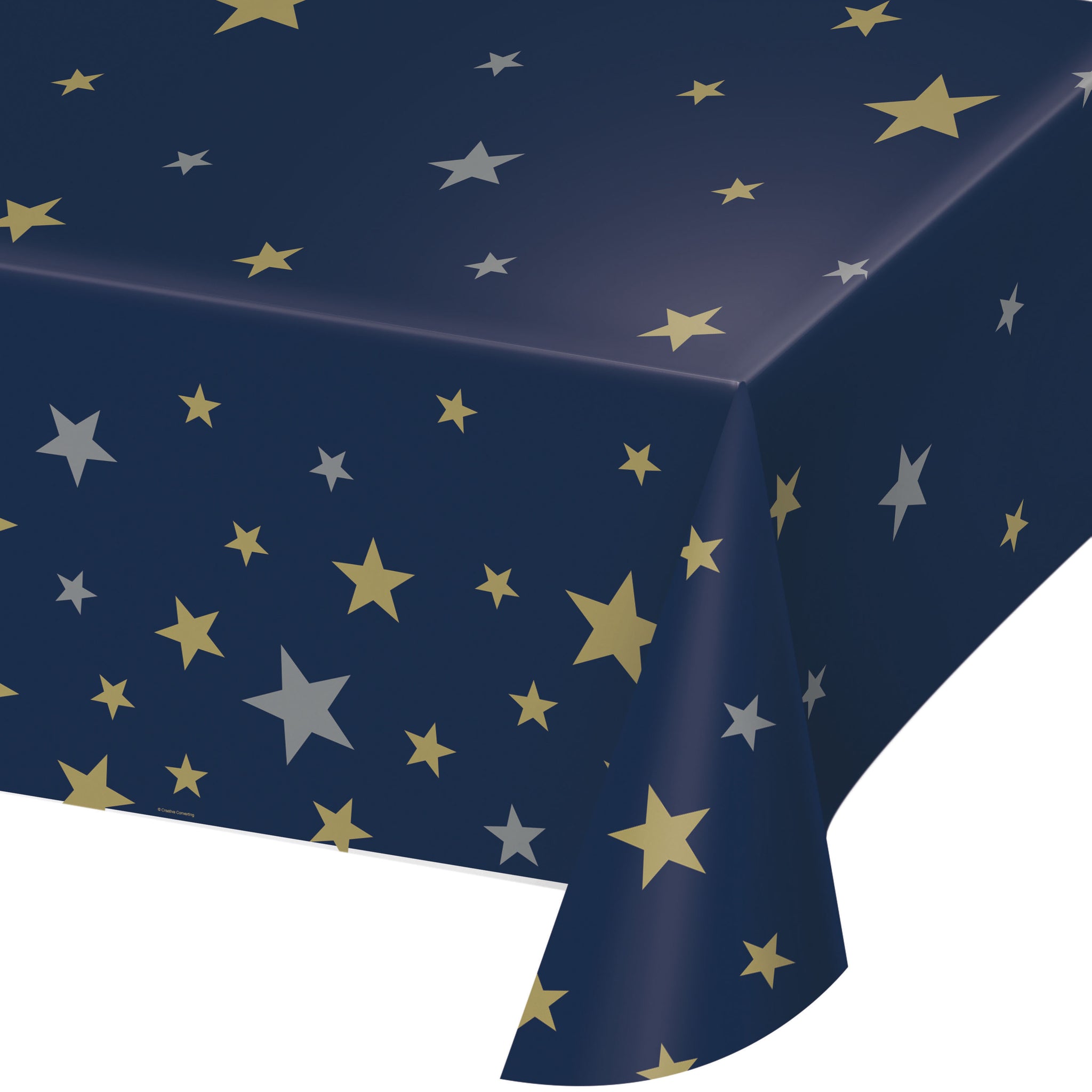 Navy with Gold Stars Table Cover | General Entertainment