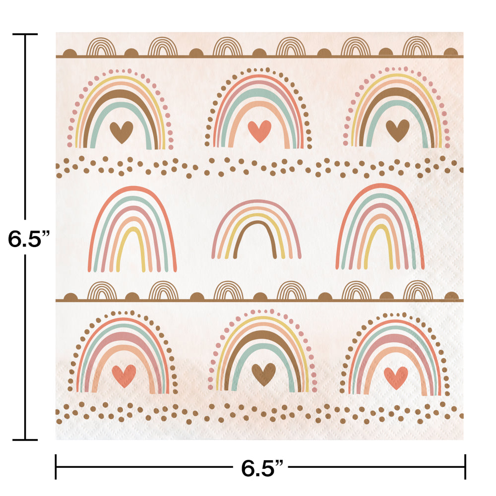 Boho Rainbow Luncheon Napkins 16 ct | Kid's Birthday