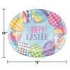 Vibrant Easter 12in Oval Paper Plates 8ct | Easter
