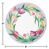 Tulip Wreath 9in Paper Plate 8ct | Easter