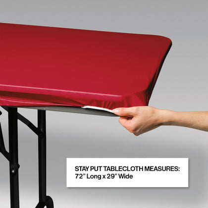 Red Stay Put Table Cover | Solids