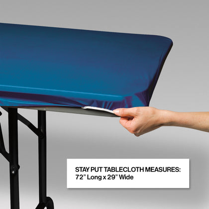 Royal Blue Stay Put Table Cover 72in | Solids