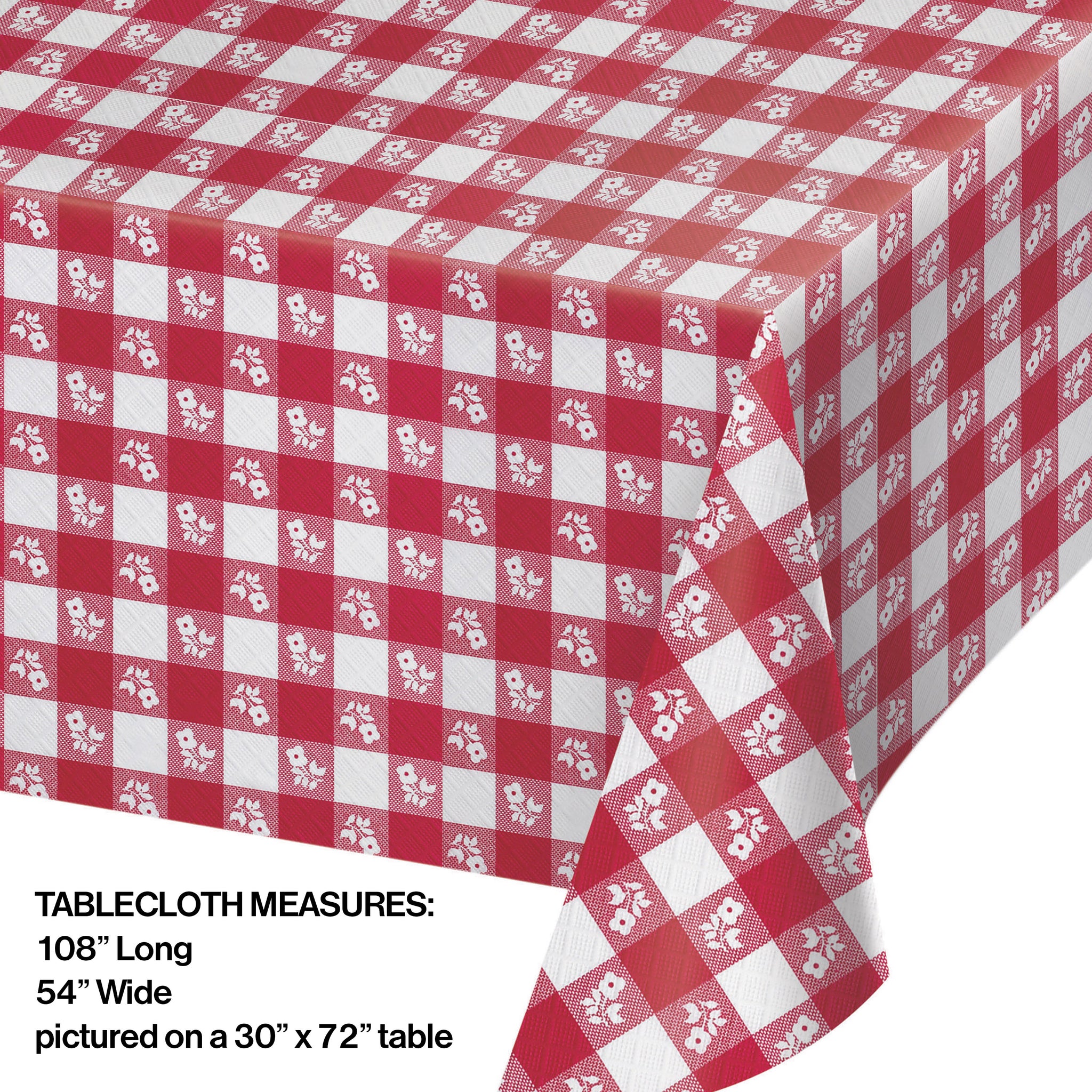 Classic Picnic Gingham Plastic Table Cover | Summer