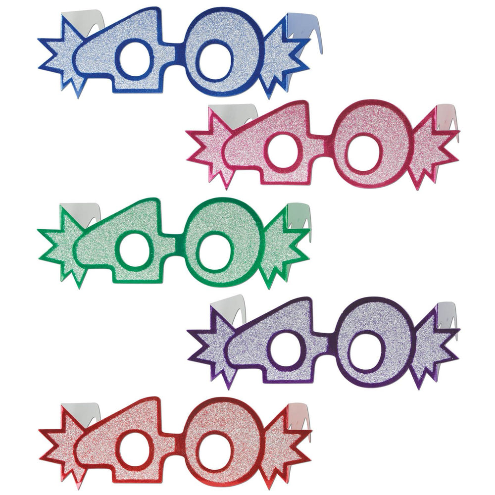 40 Glittered Foil Eyeglasses