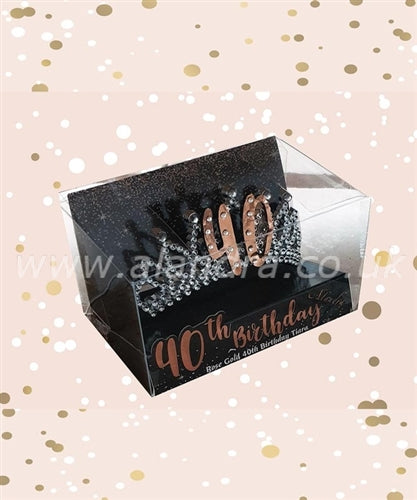 Rose Gold 40th Birthday Tiara (Clearance)