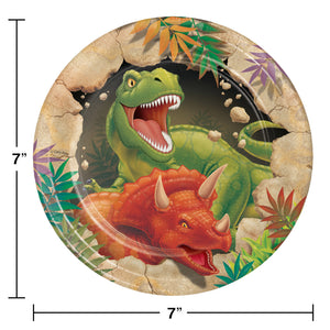 Dino Blast Paper Cake Plates 7" | Kid's Birthday
