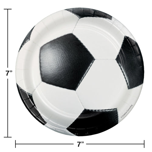 Sports Fanatic - Soccer 7in Cake Plate 8ct | Sports