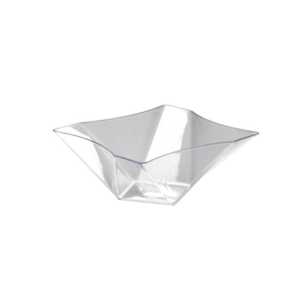41 OZ. TWIST SQUARE SERVING BOWLS – CLEAR