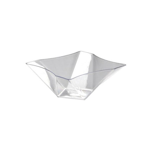 41 OZ. TWIST SQUARE SERVING BOWLS – CLEAR