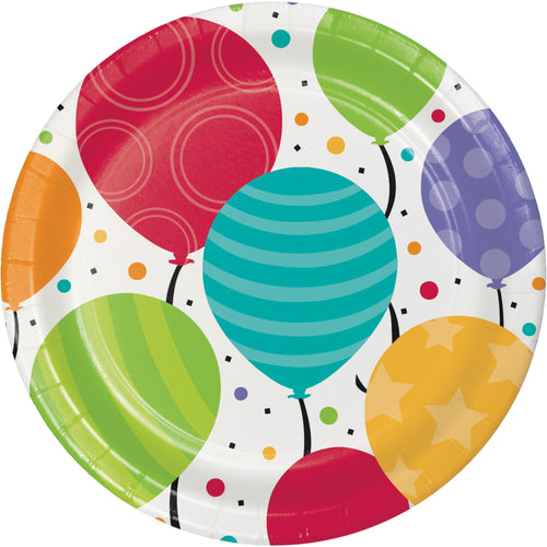 Celebration 9" Paper Plates 8ct | Generic Birthday