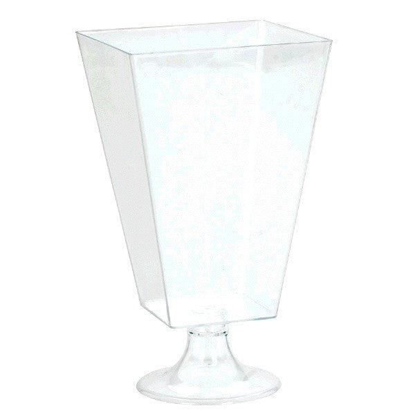 Clear Square Plastic Pedestal Jar | Catering