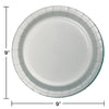 Shimmering Silver Paper 9in Plates 24ct  | Solids