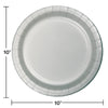 Shimmering Silver 10in Paper Plates 24ct | Solids