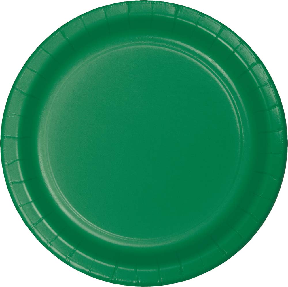 Emerald Green Paper 10" Dinner Plates | Solids