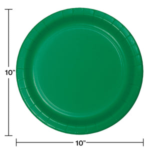 Emerald Green Paper 10" Dinner Plates | Solids
