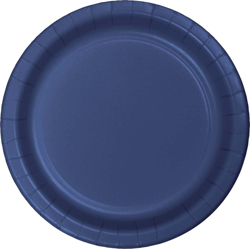 Navy Blue 10in Paper Dinner Plates 24ct | Solids