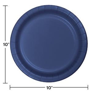 Navy Blue 10in Paper Dinner Plates 24ct | Solids