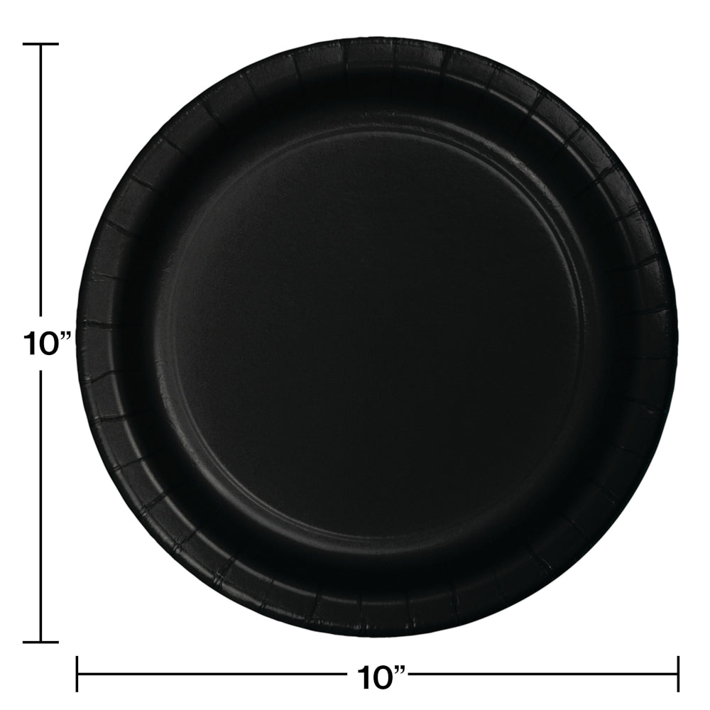 Black Velvet Paper 10in Dinner Plates 24ct | Solids