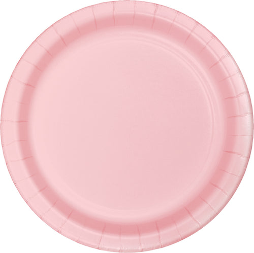 Classic Pink Paper 10in Dinner Plates 24ct | Solids