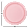 Classic Pink Paper 10in Dinner Plates 24ct | Solids