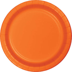 Sun Kissed Orange Paper 10" Dinner Plates | Solids