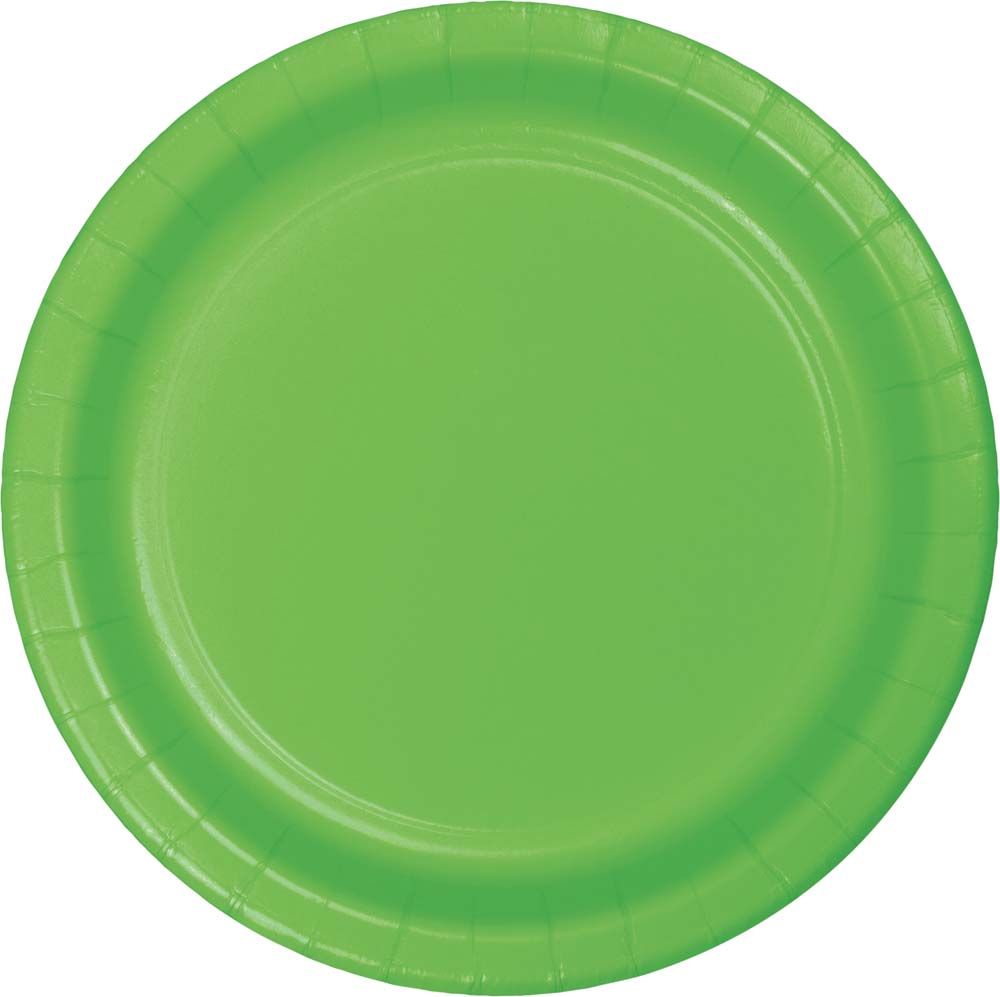 Fresh Lime Paper 10in Dinner Plates 24ct | Solids