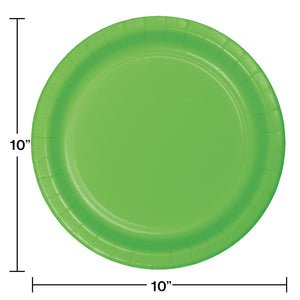 Fresh Lime Paper 10in Dinner Plates 24ct | Solids
