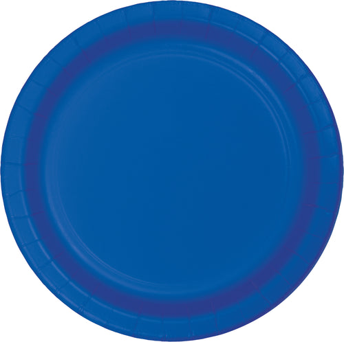 Cobalt Blue Paper 10in Dinner Plates 24ct | Solids
