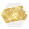 50th 7in Hexagon Metallic Plates 8ct | Milestone Birthday