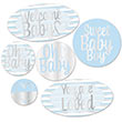 Welcome Baby Foil Cutouts - Blue | Baby Shower