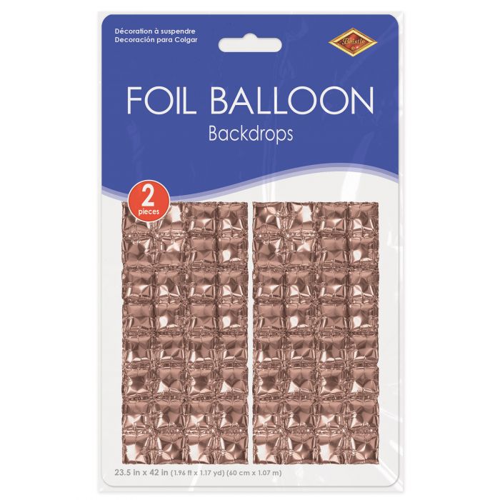 Foil Balloon Backdrops | Rose Gold
