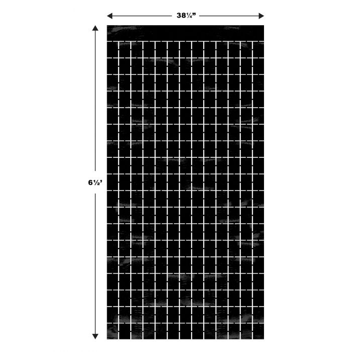 Metallic Square Curtain - Black | General Entertaining