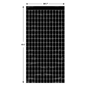 Metallic Square Curtain - Black | General Entertaining