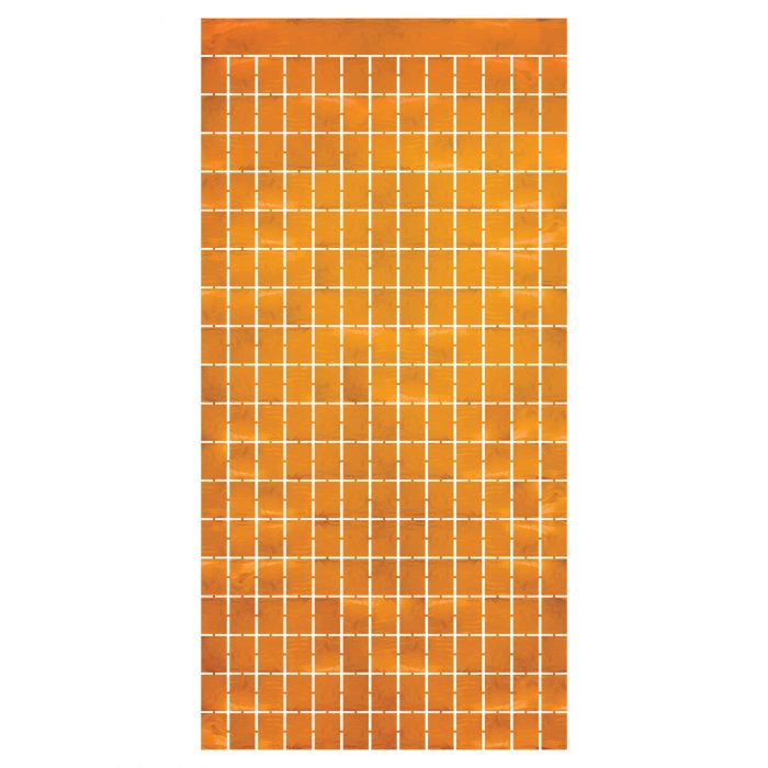 Metallic Square Curtain - Orange | General Entertaining
