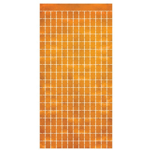Metallic Square Curtain - Orange | General Entertaining