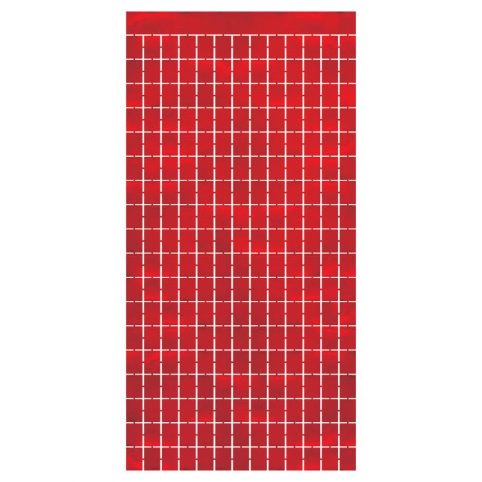 Metallic Square Curtain - Red | General Entertaining