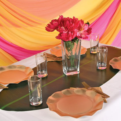 Plastic Tropical Leaf Table Runner | Luau