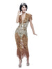 Deluxe 20s Sequin Gold Flapper Costume | Adult