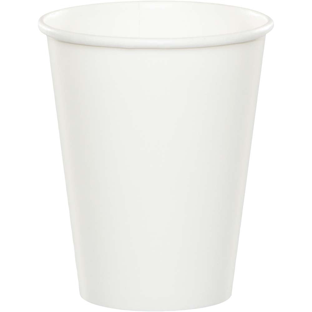 White 9oz Paper Cups 24ct | Solids